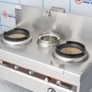 Bếp Á 2 họng bầu nước họng đất quạt thổi